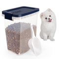 WBKTOOL 8 Lbs Dog Food Storage Container with Scoop - Airtight Cat Food Container - Buckle-Lock Pet Food Container for Dog Cat Bird Seed - Dog Treat Container Dry Food Storage Bin - Royal Blue