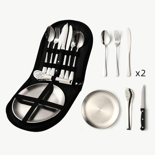 Aaspad Outdoor Flatware Set with Knife, Fork & Spoon