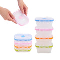 Collapsible Silicone Food Storage Containers with Airtight Lids – BPA-Free Microwave Freezer & Dishwasher Safe Perfect for Meal Prep Travel Rv Camping and Space-Saving Kitchen Storage Set of 4