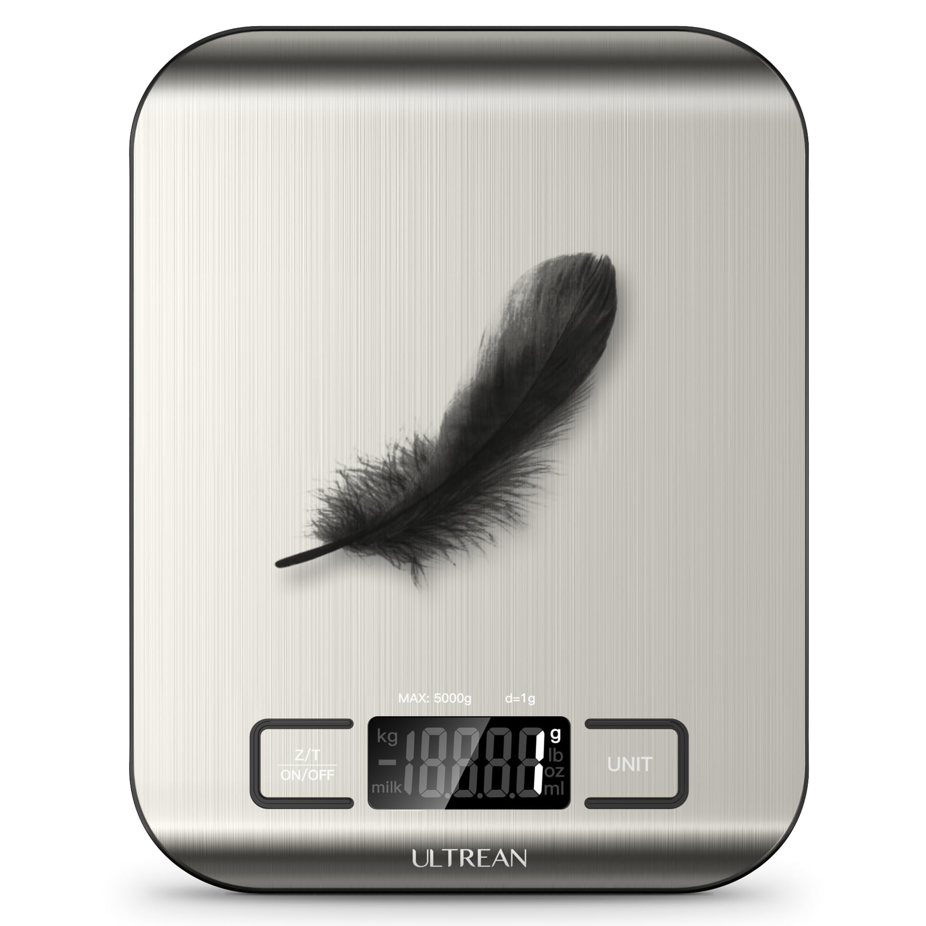 Ultrean Food Scale Digital Kitchen Scale Weight Grams and Ounces for Baking Cooking and Meal Prep 6 Units with Tare Function 11lb (Batteries Included)