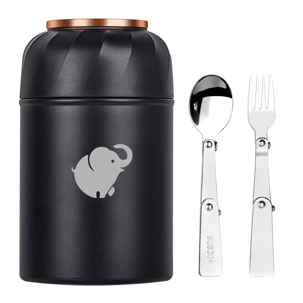 Insulated Food Container With Foldable Fork& Spoon