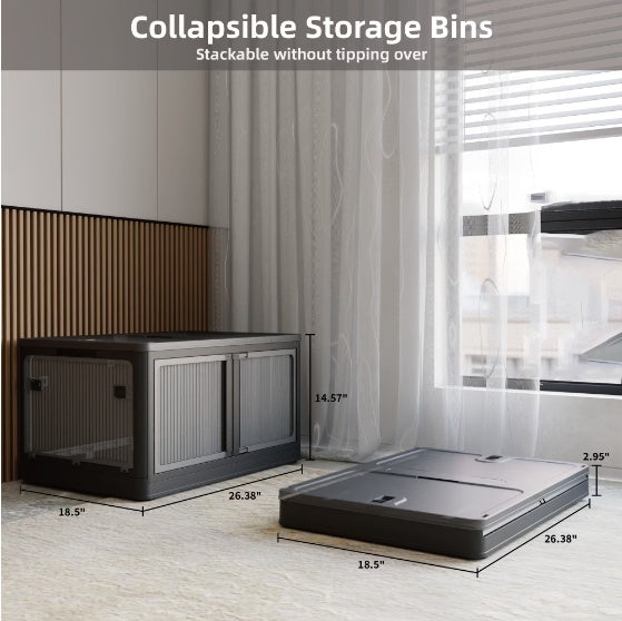 4 Packs Of Clear Stackable Storage Bins