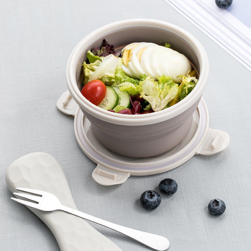 Creative Silicone Folding Food Container, Microwave Safe