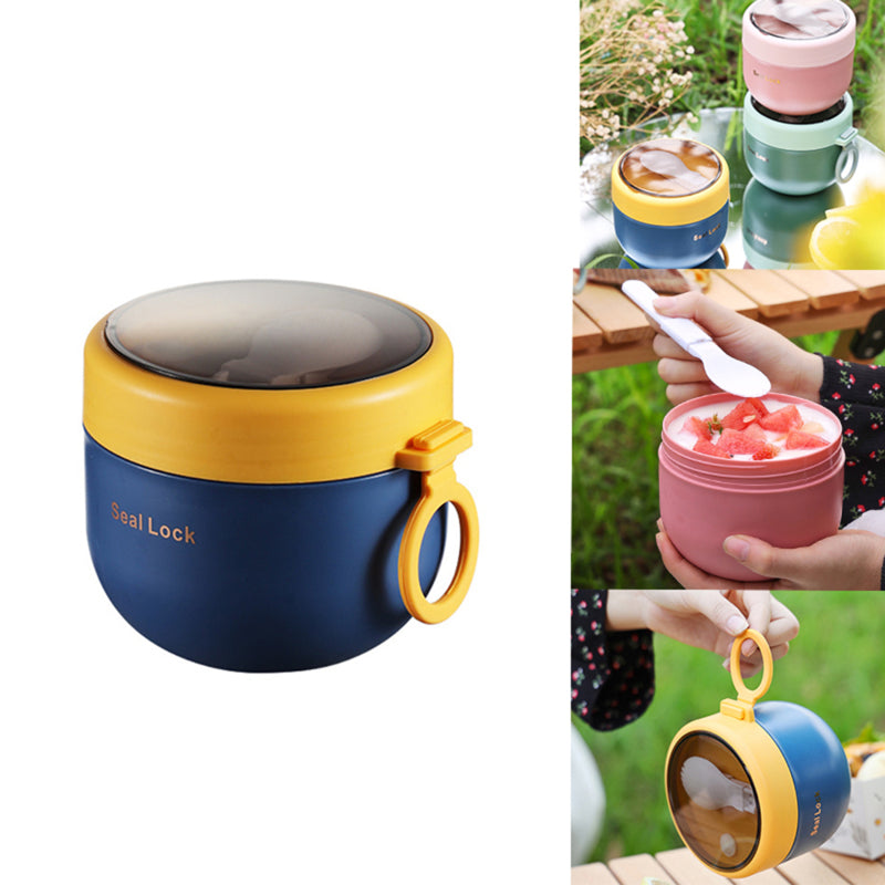 600ml Mini Portable Thermal Lunch Box Food Container