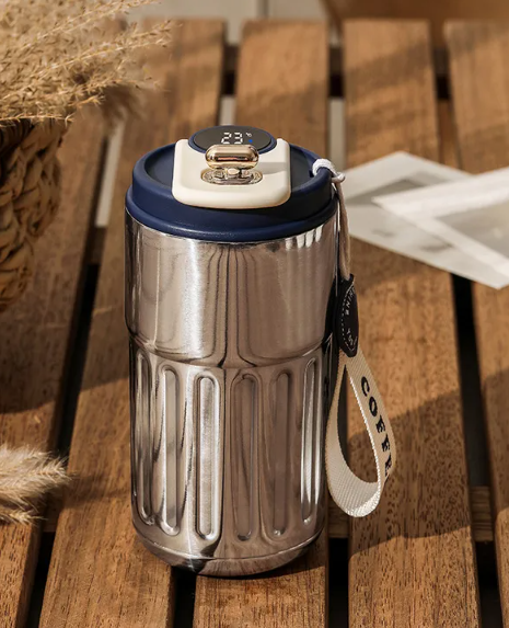 Smart Stainless Steel Thermal Bottle, 450ml
